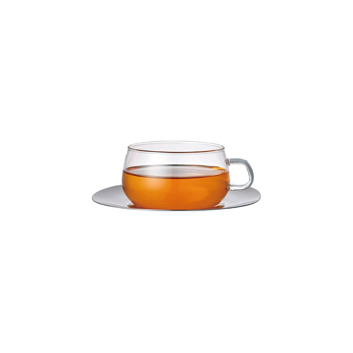 UNITEA cup & saucer 230ml stainless steel