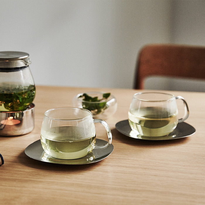 UNITEA cup & saucer 230ml stainless steel