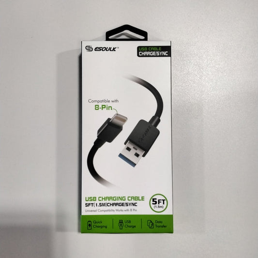 USB CHARGING CABLE 5FT 8 PIN