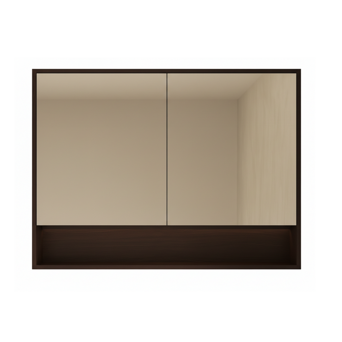 Walnut Grace Shaving Cabinet – Warm Wood Finish 600–1480mm