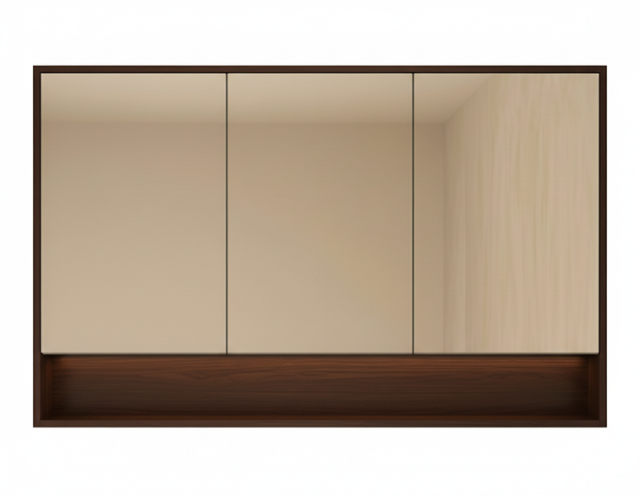 Walnut Grace Shaving Cabinet – Warm Wood Finish 600–1480mm