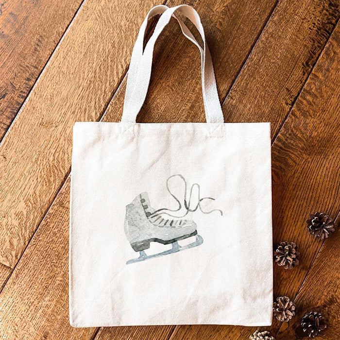 Watercolor Ice Skate - Canvas Tote Bag