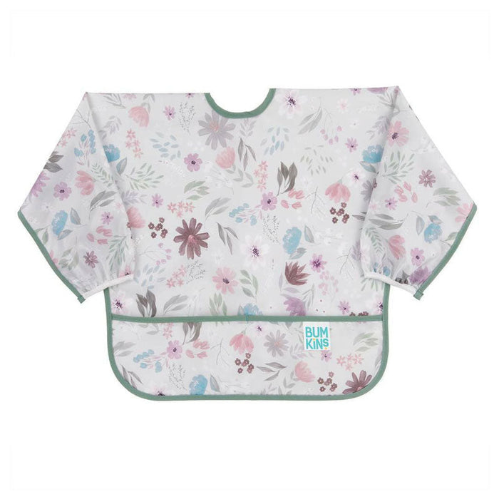 Bumkins Waterproof Sleeved Bib - Floral | Koop.co.nz