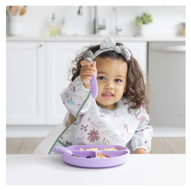 Bumkins Waterproof Sleeved Bib - Floral | Koop.co.nz